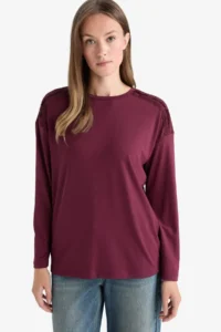 DeFacto Regular Fit Crew Neck Long Sleeve T-Shirt - Image 3