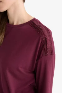 DeFacto Regular Fit Crew Neck Long Sleeve T-Shirt - Image 5