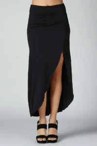 Quincey Women Black slit Skirt - Image 2