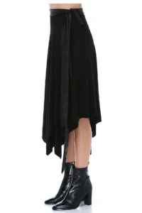 Quincey Women Black wrap tied up Skirt Ek2367 - Image 2