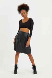 Quincey Leather Skirt