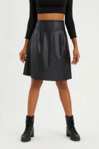 Quincey Leather Skirt - Image 3