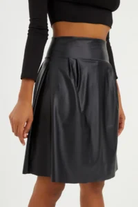 Quincey Leather Skirt - Image 4