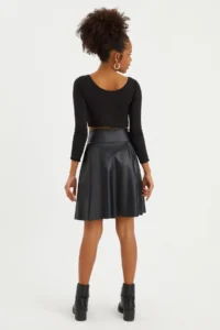 Quincey Leather Skirt - Image 5
