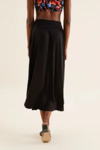 Quincey Women Black Beli Elastic Maxi Skirt - Image 4