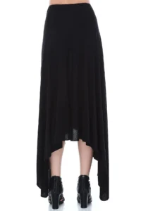 Quincey Women Black Asymmetric Skirt - Image 2