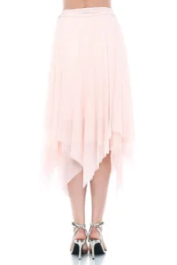 Quincey Women Pale Pink Two Layer Tulle Skirt Ekt2504 - Image 2