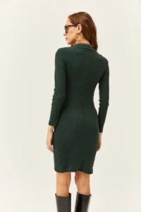 Olalook Women's Emerald Green Lycra Camisole Dress - Image 5