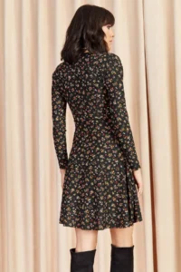 Olalook Women Black Double breasted Knitting Dress - Image 6