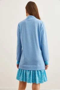 Olalook Women Bebe Blue Garnili Thessaloniki Elbise - Image 5