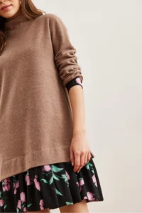 Olalook Women's Milk Coffee Garnish Thessaloniki Dress - Image 5