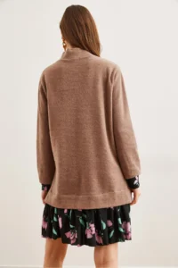 Olalook Women's Milk Coffee Garnish Thessaloniki Dress - Image 6