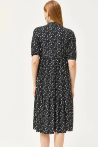 Olalook Women's Black Lace Collar Partial Dress - Image 5