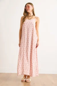 Olalook Women's Powder Strap Adjustable Maxi Viscose Dress - Image 2