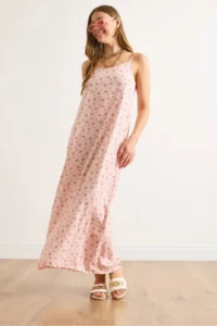 Olalook Women's Powder Strap Adjustable Maxi Viscose Dress - Image 5