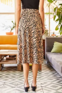 Olalook Women Mink Zebra wrap Skirt - Image 2