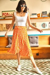 Olalook Women Oranj wrap Skirt - Image 2