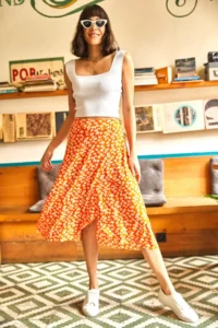 Olalook Women Oranj wrap Skirt - Image 4