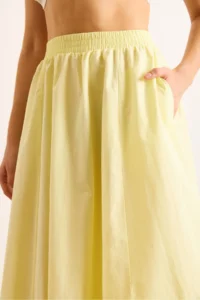 Olalook Women's Yellow Elastic Waist Parachute Bell Skirt - Image 6