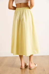 Olalook Women's Yellow Elastic Waist Parachute Bell Skirt - Image 7