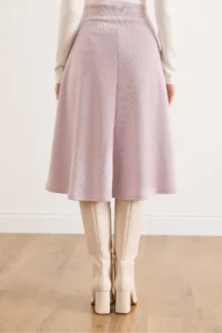 Olalook Women's Lilac Waist Banded Thessaloniki Bell Skirt - Image 5