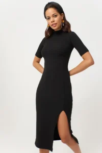 Cool & Sexy Women Black slit Camisole Dress - Image 4