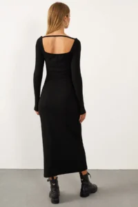 Cool & Sexy Women Black V-neck Maxi Camisole Dress EY10100 - Image 7