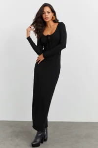 Cool & Sexy Women Black Camisole Maxi Dress - Image 3