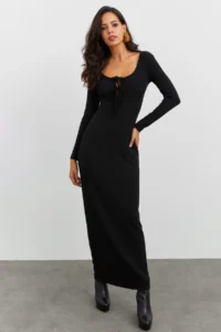 Cool & Sexy Women Black Camisole Maxi Dress - Image 6