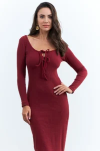 Cool & Sexy Women Burgundy Camisole Maxi Dress - Image 7