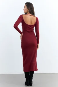 Cool & Sexy Women Burgundy Camisole Maxi Dress - Image 8