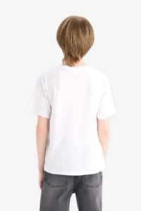 DeFacto Crew Neck Printed Short Sleeve T-Shirt Boy - Image 6