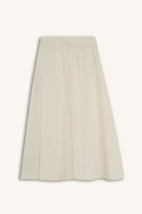 DeFacto Regular Fit Cargo Pocket Linen Blend Midi Skirt - Image 4