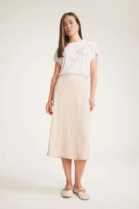 DeFacto Regular Fit Basic Plain Midi Skirt