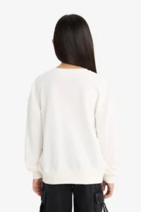 DeFacto PowerPuff Girls Oversize Wide Fit Crew Neck Sweatshirt Girls - Image 6