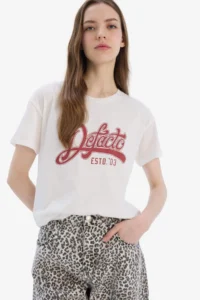 DeFacto 100% Cotton Regular Fit Printed T-Shirt - Image 6