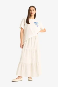DeFacto 100% Cotton Oversized Back Printed T-Shirt - Image 2