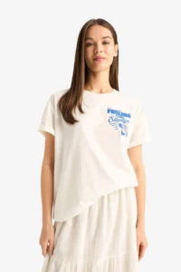 DeFacto 100% Cotton Oversized Back Printed T-Shirt - Image 3