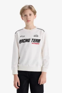 DeFacto Crew Neck Printed Sweatshirt Boy - Image 4