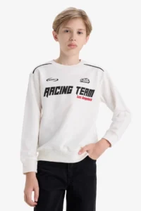 DeFacto Crew Neck Printed Sweatshirt Boy - Image 7