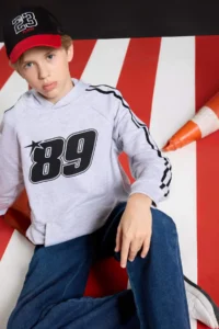 DeFacto Hooded Printed Sweatshirt Boy