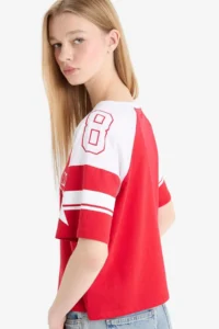 DeFacto 100% Cotton Ford Motor Company Oversized V-Neck T-Shirt - Image 6