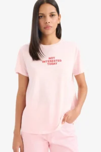 DeFacto 100% Cotton Relax Fit Printed Combed Cotton T-Shirt