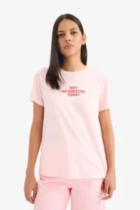 DeFacto 100% Cotton Relax Fit Printed Combed Cotton T-Shirt - Image 3