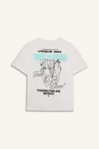 DeFacto Cool Oversize Wide Fit Crew Neck Printed Short Sleeve T-Shirt - Image 8