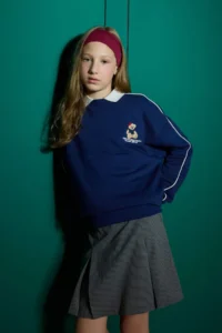 DeFacto Oversize Wide Fit Crew Neck Printed Sweatshirt Girl - Image 3