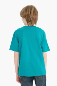DeFacto Crew Neck Printed Short Sleeve T-Shirt Boy - Image 6