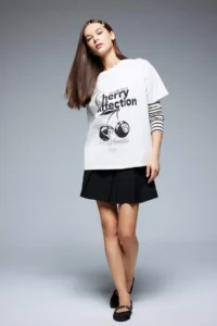 DeFacto Cool Oversize Wide Fit Crew Neck Printed Short Sleeve T-Shirt - Image 2