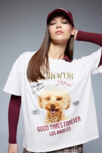 DeFacto Cool Oversize Wide Fit Crew Neck Printed Short Sleeve T-Shirt