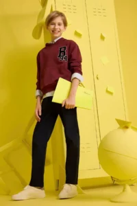 DeFacto Oversize Wide Fit Hooded School Sweatshirt Boy - Image 2